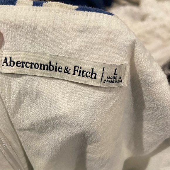 Stretch Cotton Cutout Mini Dress with side cutouts and abstract blue floral - Picture 15 of 15